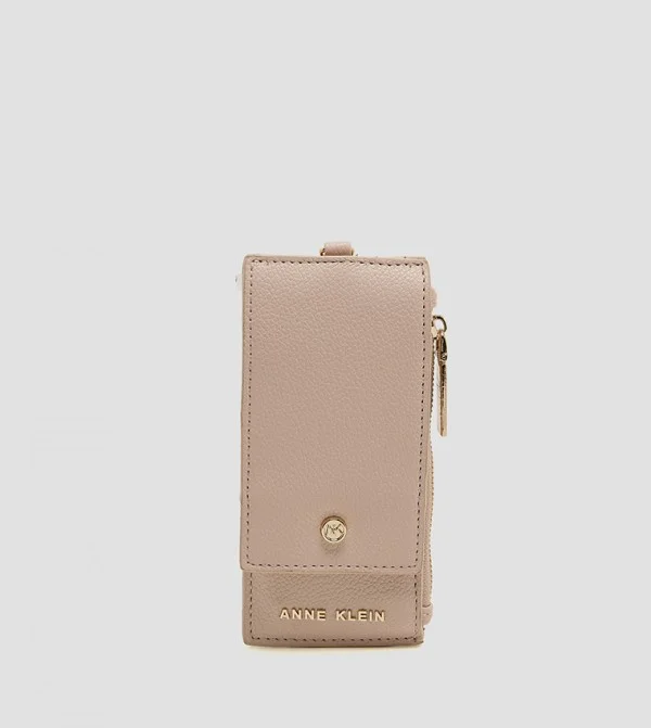 Anne Klein Logo Detail Zippered Wallet